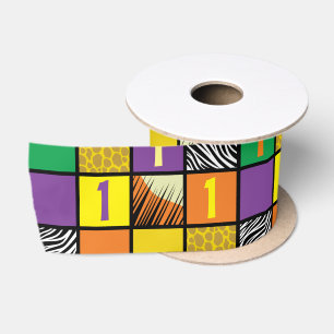Wild One 1st Birthday Party Safari Satin Ribbon