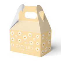 Wild One 1st Birthday Party Yellow Boho Daisy Favor Boxes