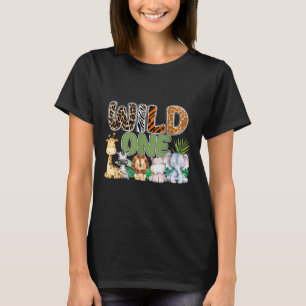 Wild One 1st Birthday Safari Family Matching  T-Shirt