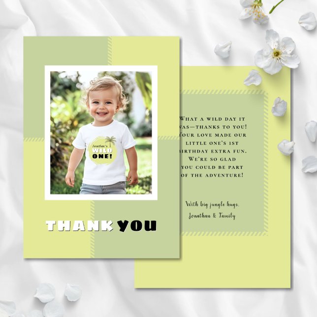 Wild One 1st Birthday Thank You Card (Creator Uploaded)