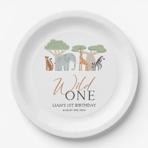 Wild One 1st Birthday Theme Paper Party Plates