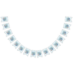 Wild One 1st Birthday Watercolor Bunting Flags