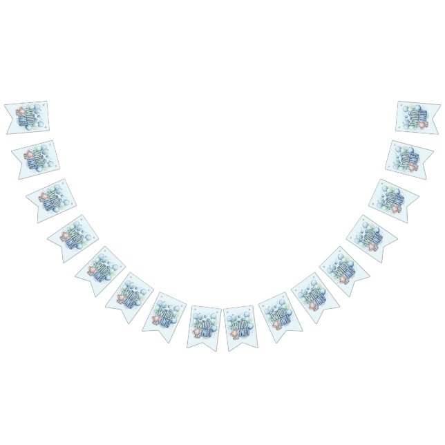 Wild One 1st Birthday Watercolor Bunting Flags (All)