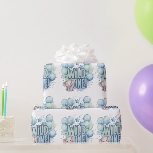 Wild One 1st Birthday Watercolor Wrapping Paper
