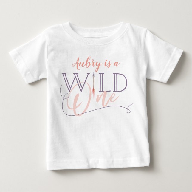 Wild one 1st first birthday baby T-Shirt (Front)