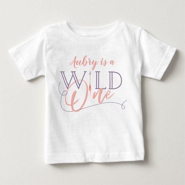 Wild one 1st first birthday baby T-Shirt (Front)