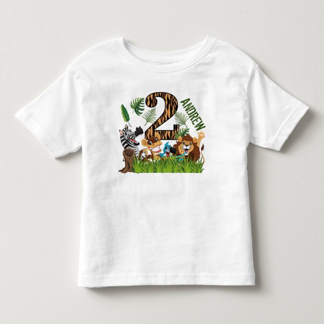 Wild One 2nd Birthday Party Toddler T-shirt (Front)