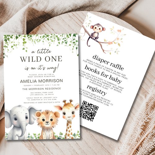 Safari baby shower invitation