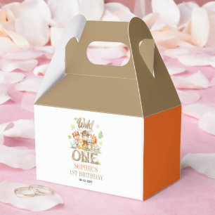 Wild One Animal 1st Birthday Party Safari Jungle Favor Boxes