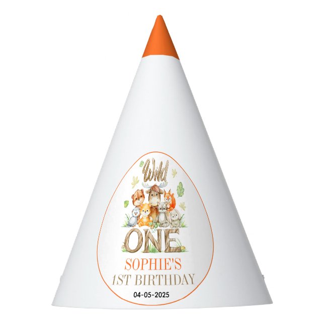 Wild One Animal 1st Birthday Party | Safari Jungle Hat (Front)