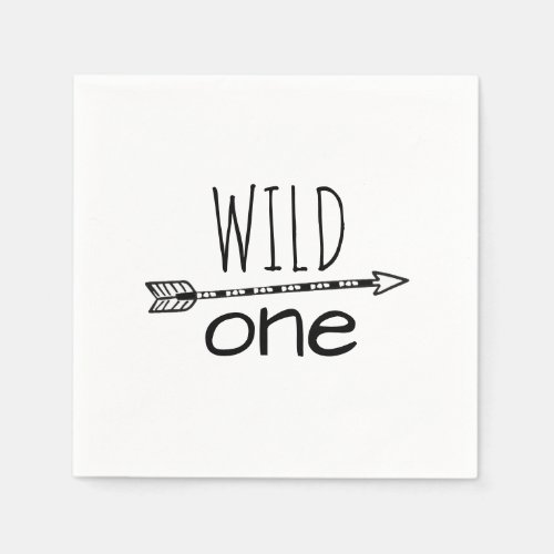 Wild One Arrow First Birthday Paper Napkin