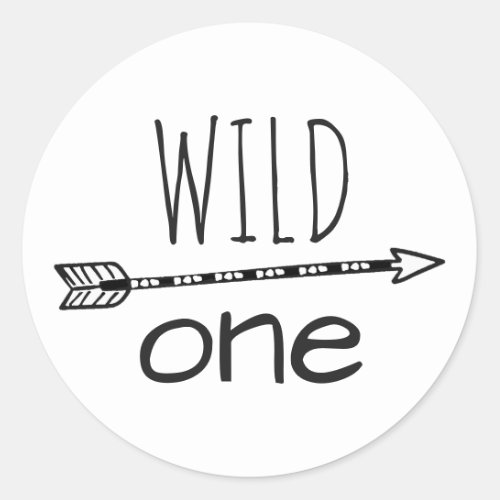 Wild One Arrow First Birthday Stickers