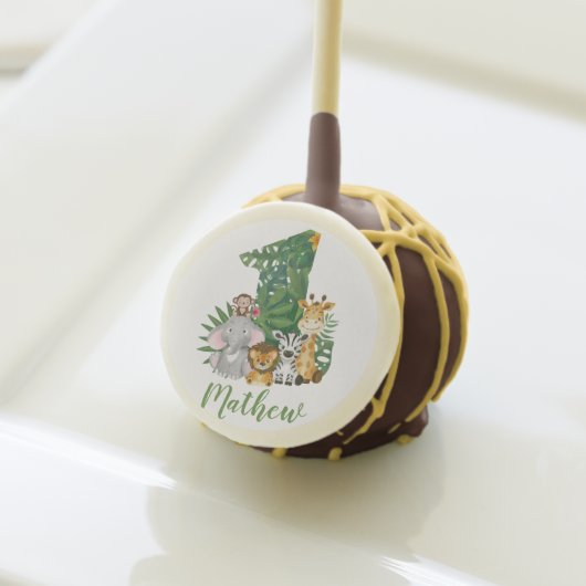 Wild One Baby 1st Birthday Jungle Safari Baby Cake Pops (Front Insitu)