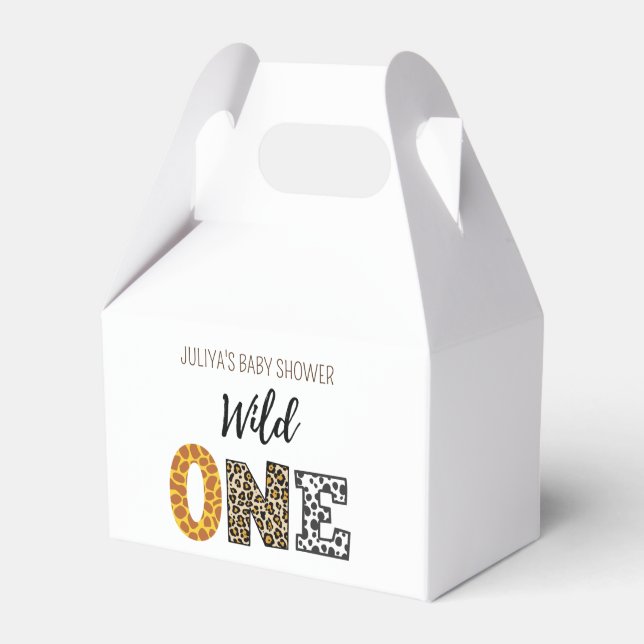  Wild one baby boy shower  Favor Boxes (Front Side)