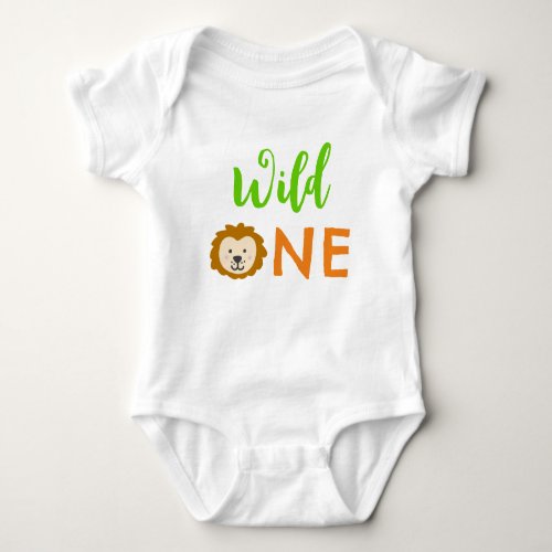Wild ONE baby grow safari animal one Baby Bodysuit