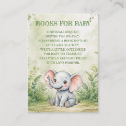 Wild One Baby Shower Books for Baby Enclosure Card