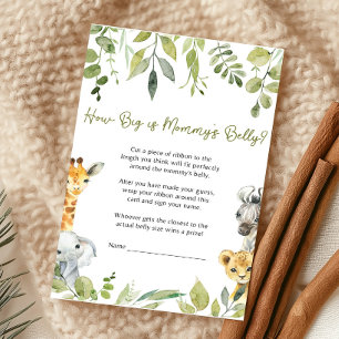 Wild One Baby Shower How Big is Mommys Belly Game