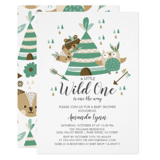 Wild One Baby Shower Invitation