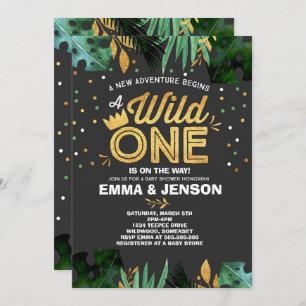Wild One Baby Shower Invitation Adventure Shower