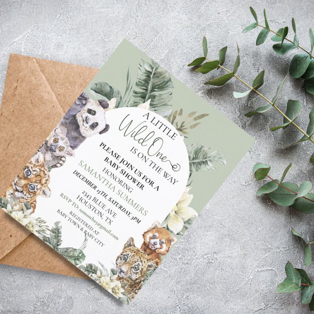 Wild One Baby Shower Tropical Jungle Animal Budget (Creator Uploaded)