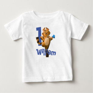 Wild One Baby Tiger 1st Birthday Buffalo Plaid  T-Shirt