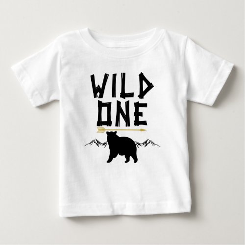 Wild One Bear Arrow 1st Birthday Shirt
