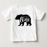 Wild One Bear | First Birthday Party Baby T-shirt at Zazzle