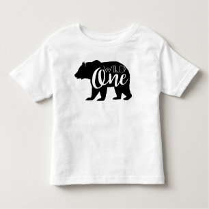 Wild One Bear First Birthday Party Toddler T-shirt