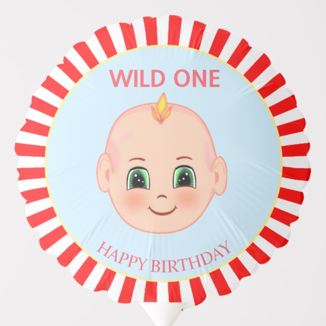 Wild One Birthday Balloon (Front)