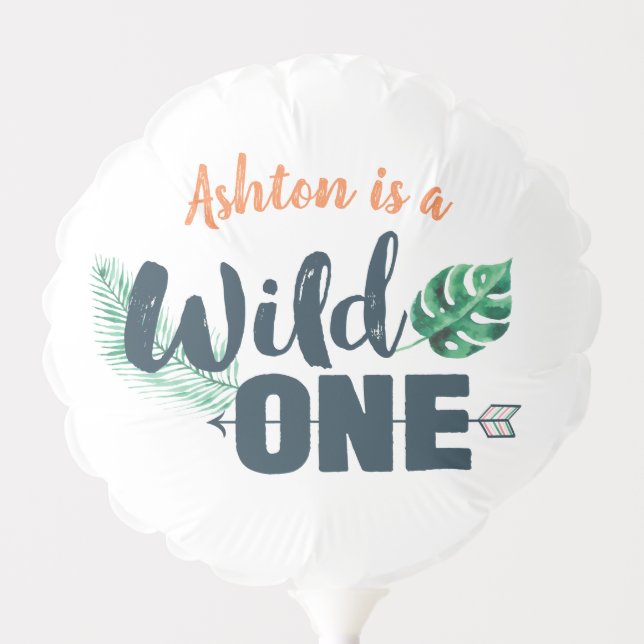 Wild ONE Birthday Balloon (Front)
