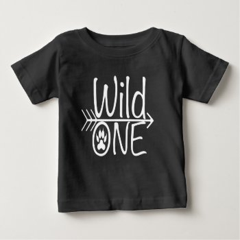 Wild One Birthday Boy Baby T-shirt by nasakom at Zazzle