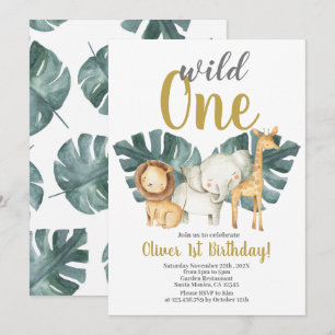 Wild One Birthday Boy Invitation