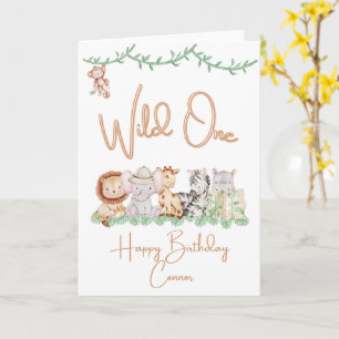 Wild One Birthday Card 1st Birthday