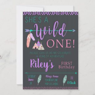 Wild One Birthday Invitation