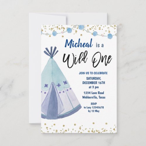 Wild One Birthday Invitation