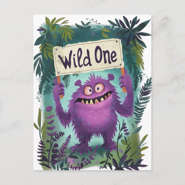 Wild One Birthday Invitation (Front)
