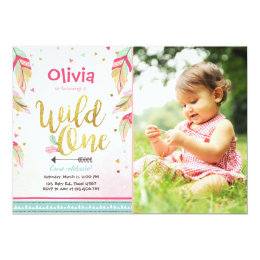 Girl First Birthday Invitations Announcements Zazzle