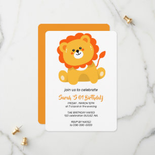 Wild One Birthday Invitation, Lion 1st Birthday In Save The Date