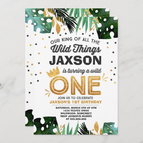 Wild One Birthday Invitation Wild Things Birthday