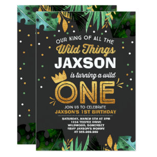 Wild Things Invitations Zazzle Wild One Birthday Invitation Things