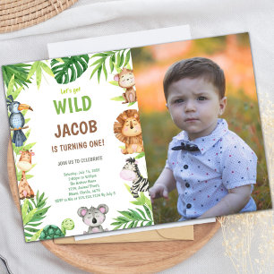 Wild One Birthday Invitations with Photo