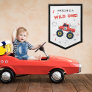 Wild One Birthday Modern Kids Monster Car Trucks Pennant