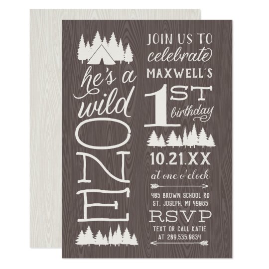 Wild One Birthday Party for 1st Birthday Invitation | Zazzle.com