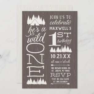 Wild One Birthday Party for 1st Birthday Invitation