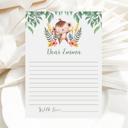 Wild ONE Birthday Party Time Capsule Note Card