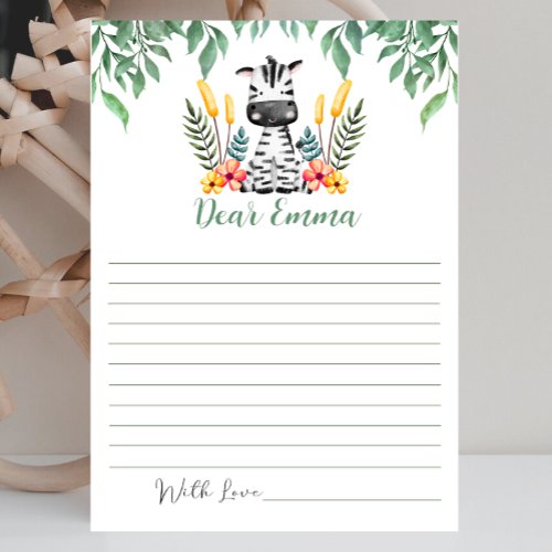 Wild ONE Birthday Party Time Capsule Note Card