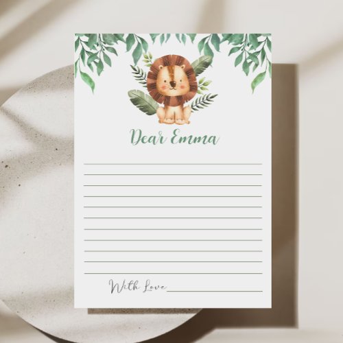 Wild ONE Birthday Party Time Capsule Note Card