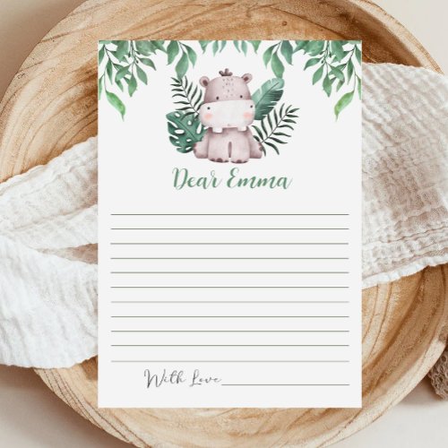 Wild ONE Birthday Party Time Capsule Note Card