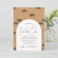Wild One Bison Birthday Invitation | Zazzle