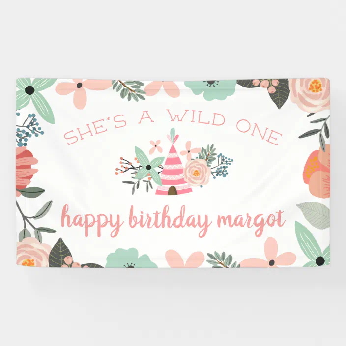 Wild One Boho Birthday Banner Personalized Party Backdrop Decoration Wild One Boho Birthday Banner Personalized Party Backdrop Decoration